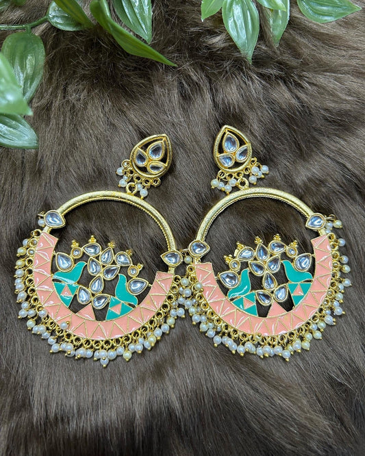 Myra: Earrings - Peach