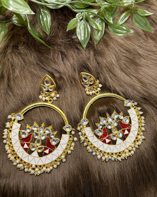 Myra: Earrings - White
