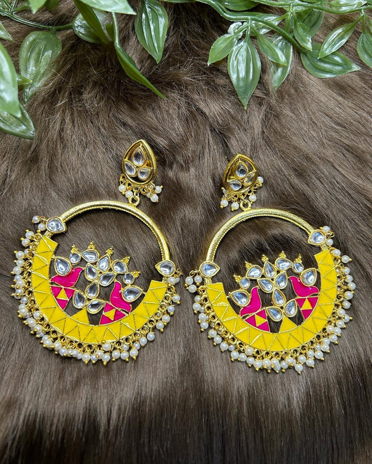 Myra: Earrings - Yellow