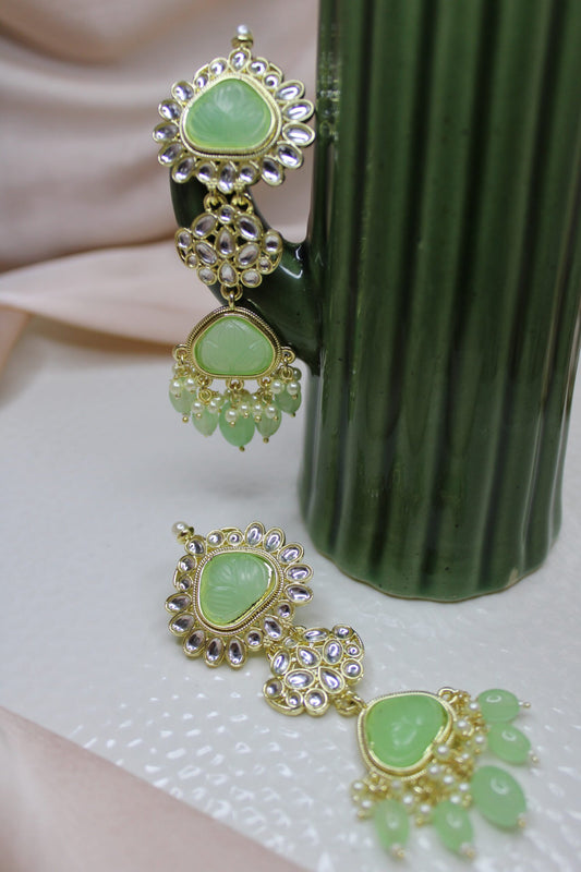 Nandini: Earrings - Mint