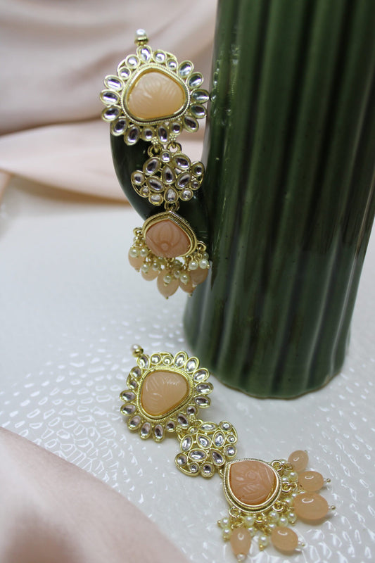 Nandini: Earrings - Peach
