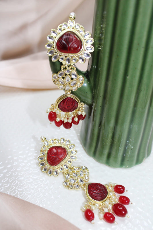 Nandini: Earrings - Red