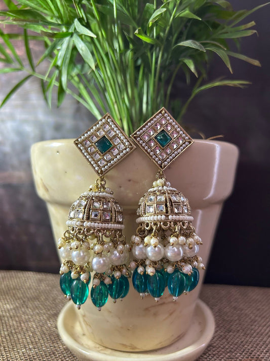 Eneet: Jhumki - Teal