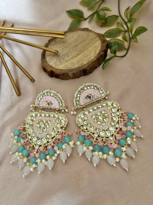 Advika: Earrings - Blush