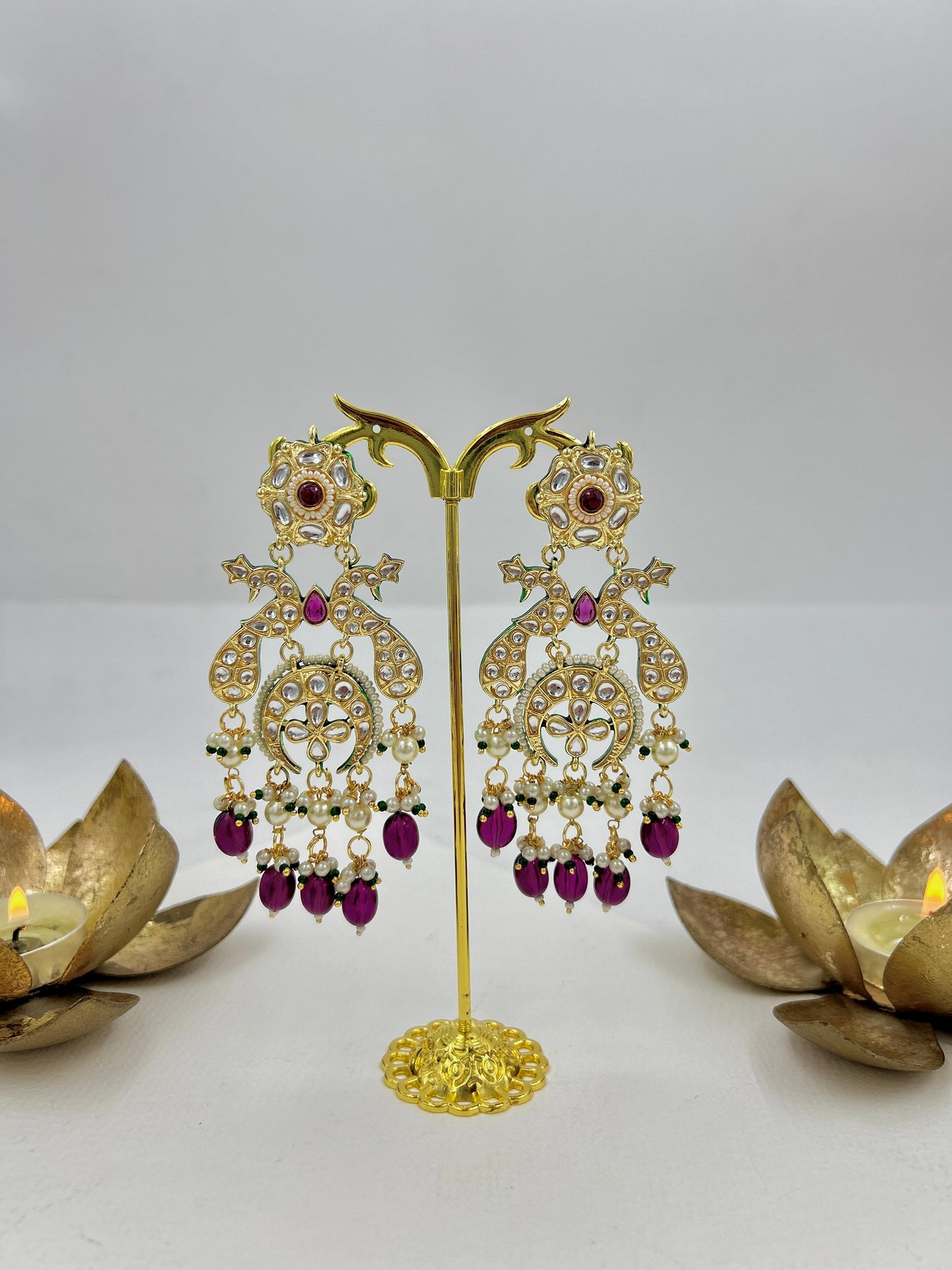 Morika Earrings : Wine
