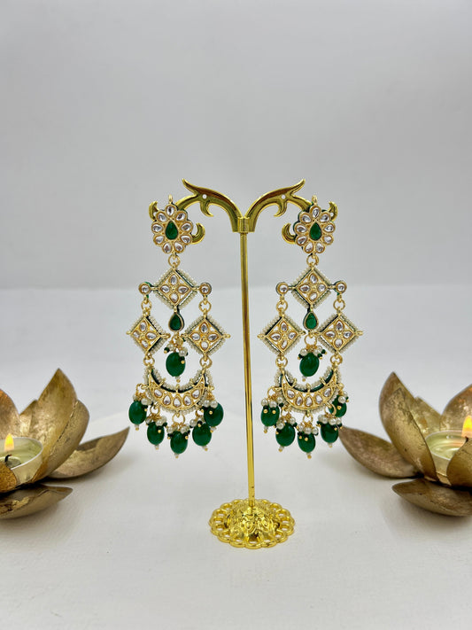 Benazir Earrings : Green