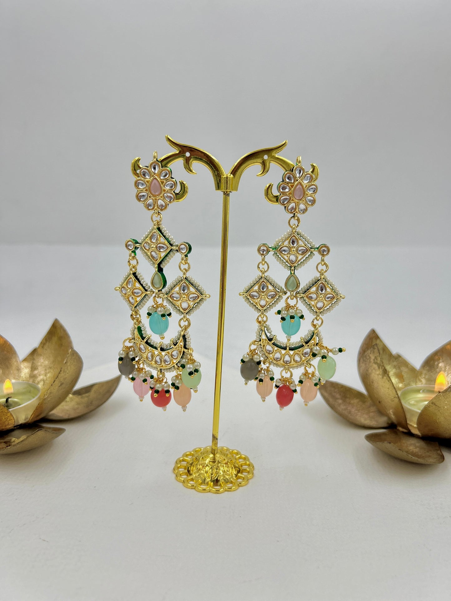 Benazir Earrings : Multi Pastels