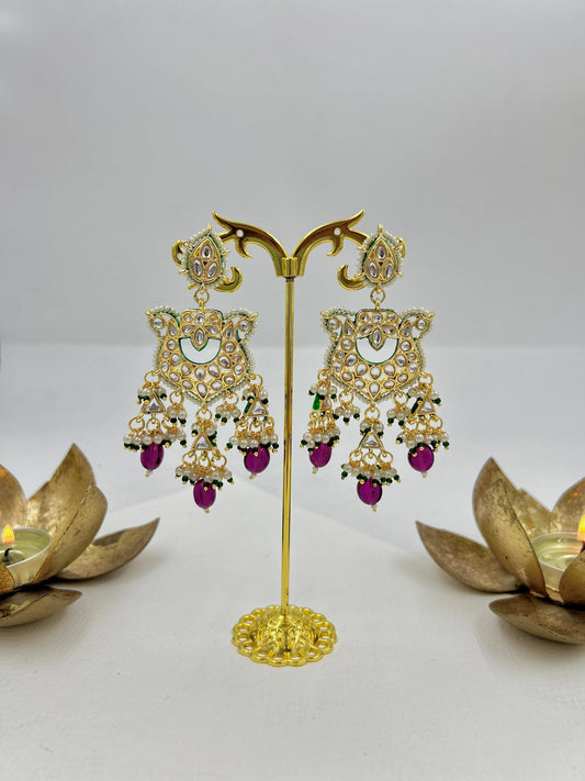 Anahita Earrings : Wine