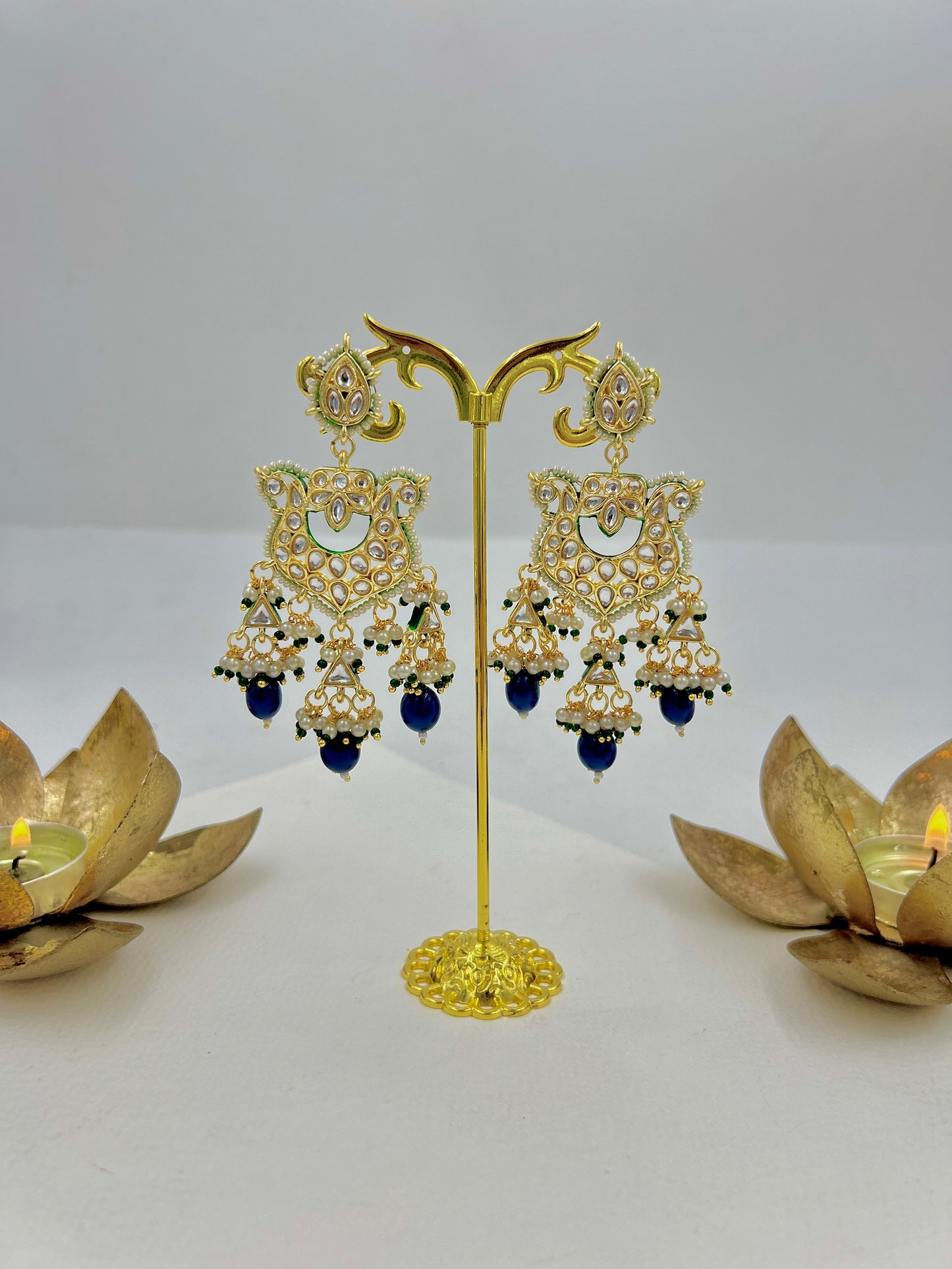 Anahita Earrings : Navy
