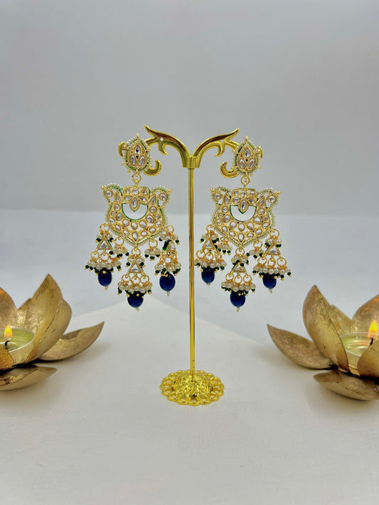 Anahita Earrings : Navy