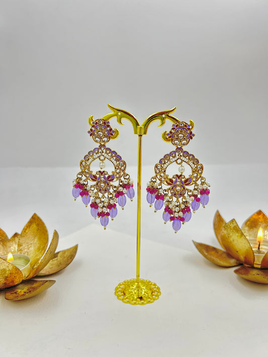 Divyanka Earrings : Lilac