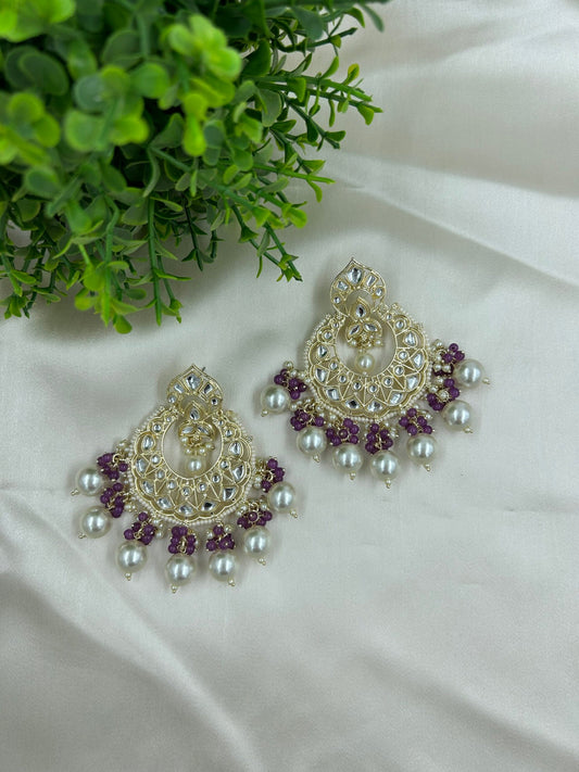 Vaanya Earrings - Purple