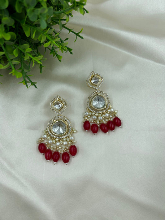 Chaarvi: Earrings - Red