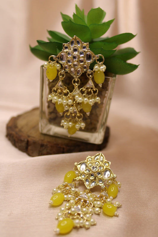 Zeeva: Earrings - Yellow